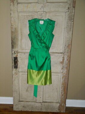 Kate Spade Aubrey Ruffle Silk Wrap Dress Size 4 (OFFICE)